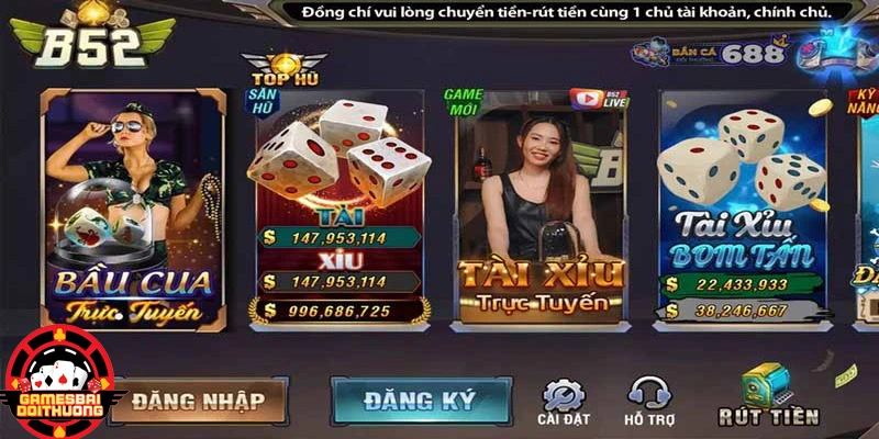 B52 siêu phẩm của game bài đổi thưởng